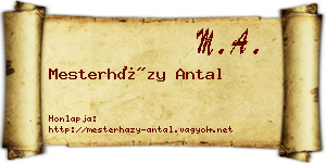 Mesterházy Antal névjegykártya